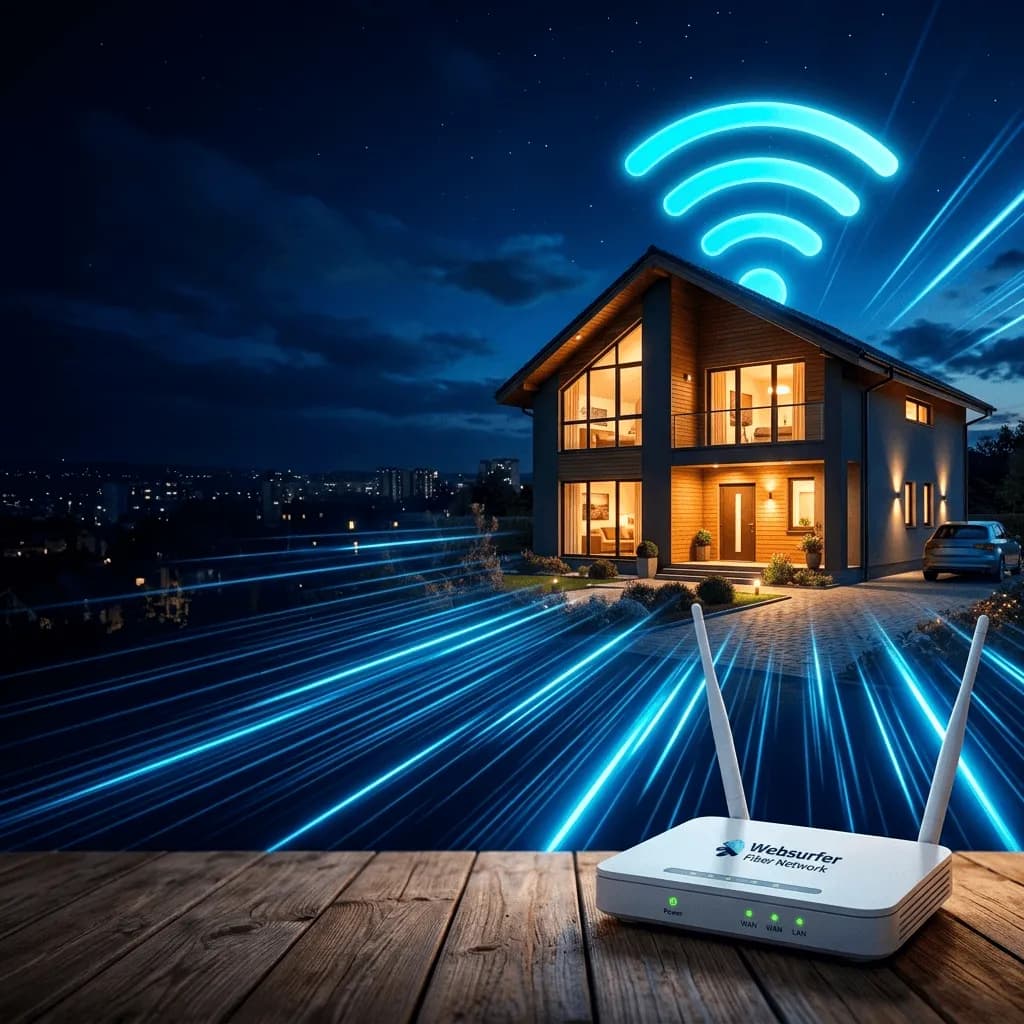 Websurfer Fiber Network router and house - High-Speed Fiber Internet in Birgunj, Parsa, Nepal